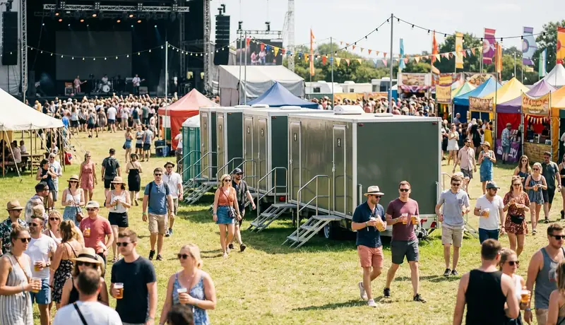 portable toilet rental for festivals: everything event organizers should know in USA in USA